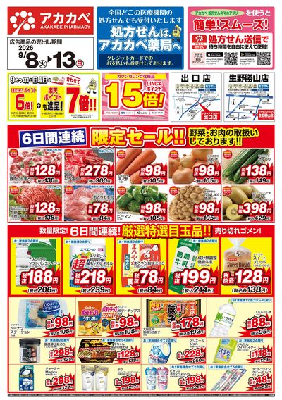 9月の店舗限定チラシ オモテ