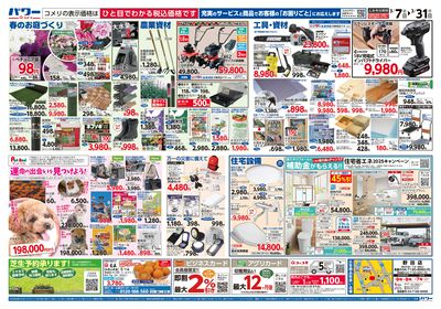 コメリパワー 3/7号 決算市 ウラ