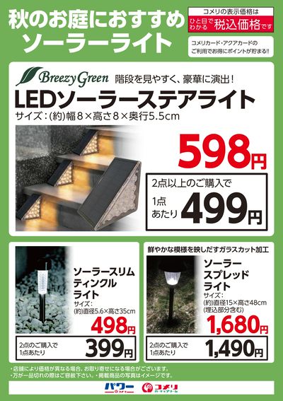 秋のお庭におすすめソーラーライト