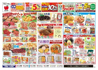 チラシ「秋の行楽」セール