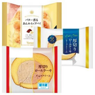 バター香るあんホイップパイ/厚切りロールケーキ(ホイップクリーム/チョコクリーム)