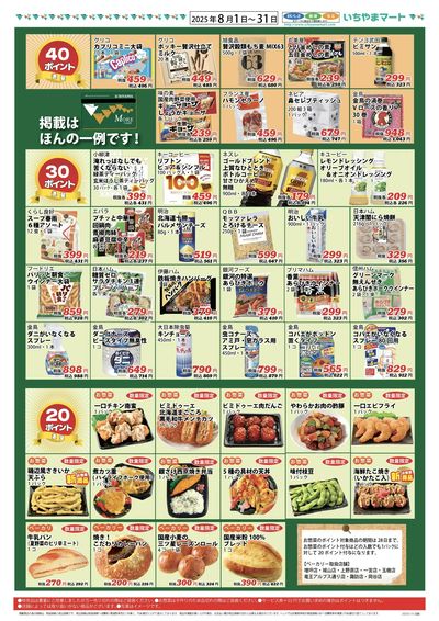 8月号 ポイントチラシ 裏