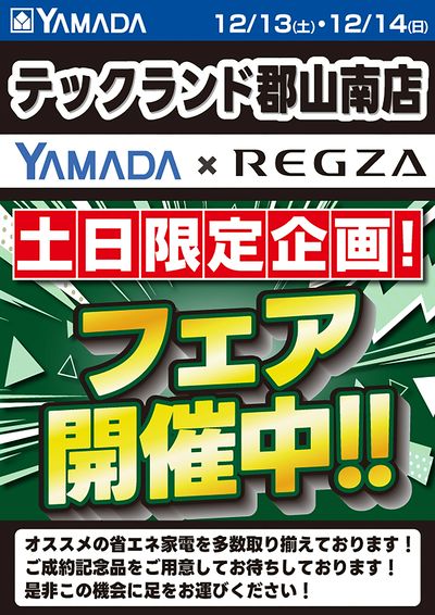土日限定企画!REGZAフェア開催中!