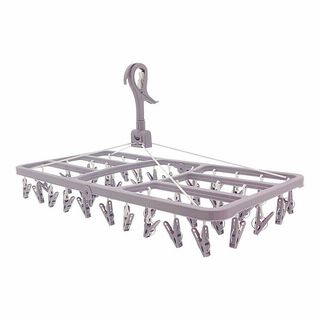 ワイヤー角型ハンガー パープル 40ピンチ