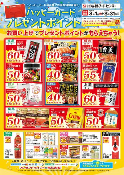 3月ハッピーカードプレゼントポイント