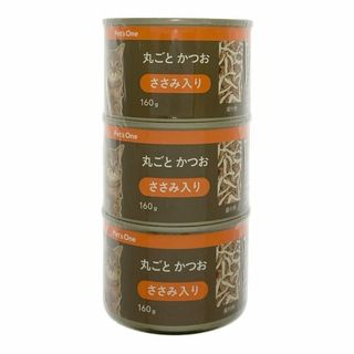 Pet'sOne キャットミール 丸ごとかつお ささみ入り 160g 3缶パック