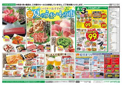 夏のうまいもの市(バイヤーおすすめ)衣料あり ウラ