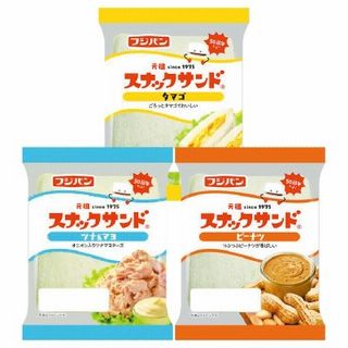 スナックサンド(タマゴ/ピーナツ/ツナ&マヨ)