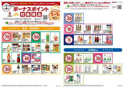4月楽天ポイントチラシ:オモテ