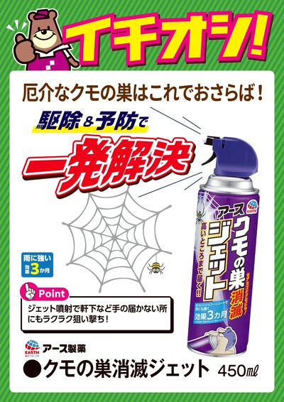 厄介なクモの巣はこれでおさらば!