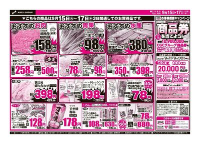 9/15-17日号 チラシ裏