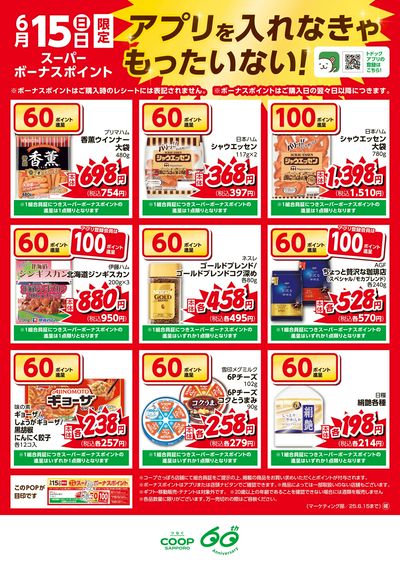 6月15日限定 特別企画 スーパーボーナスポイント オモテ
