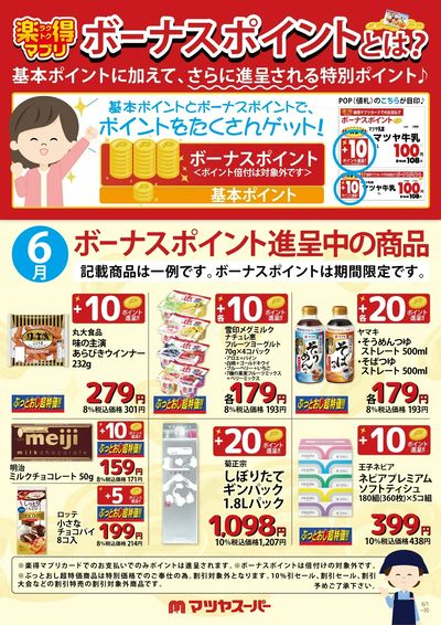 6月のボーナスポイント進呈商品(一例)
