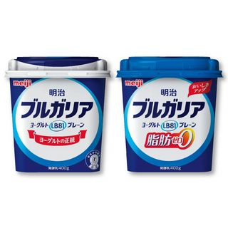 ブルガリアヨーグルト(プレーン・プレーン脂肪0、各400g)
