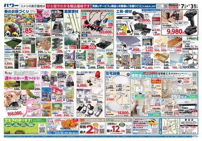 コメリパワー 3/7号 決算市 ウラ