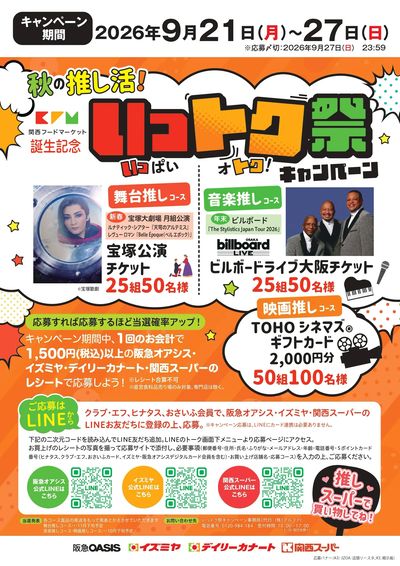 関西フードマーケット誕生記念いっトク祭キャンペーン