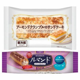 アーモンドクランブルのサンドケーキ/ルマンド風エクレア