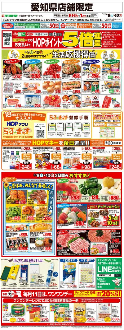 WEB限定 8/9(土)~生活応援得価2日間のおすすめ