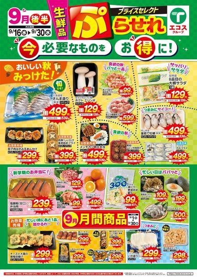 9月後半プライスセレクト(生鮮品)