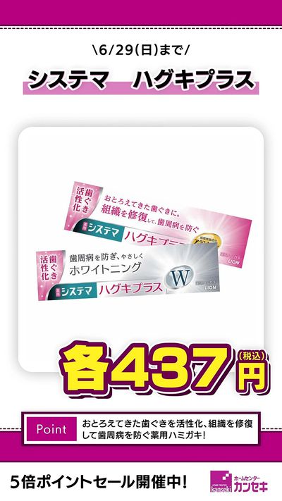 おとろえてきた歯ぐきを活性化、組織を修復して歯周病を防ぐ薬用ハミガキ!