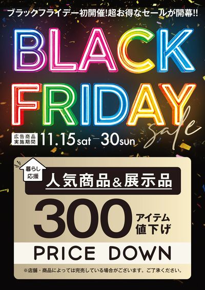 11/15から30日まで、超お得なブラックフライデー セール開催!