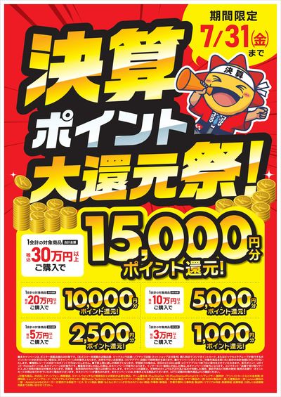 決算ポイント大還元祭