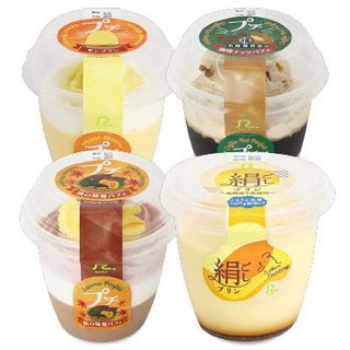 プチモンブラン/プチ丸福珈琲店の珈琲ナッツパフェ/プチ秋の味覚パフェ/絹ごしプリン