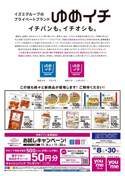 11/8号 ゆめイチチラシ オモテ