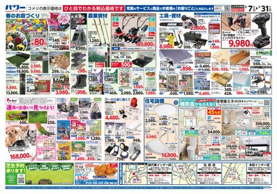コメリパワー 3/7号 決算市 ウラ