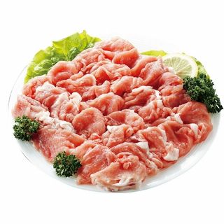 国産 豚モモ切り落とし 100g当り