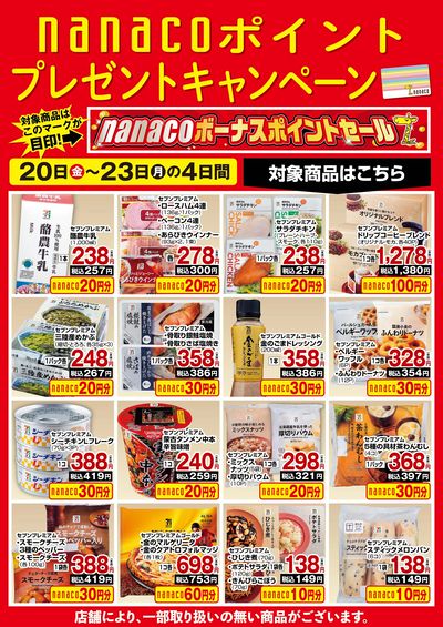 nanacoボーナスポイントプレゼントキャンペーン