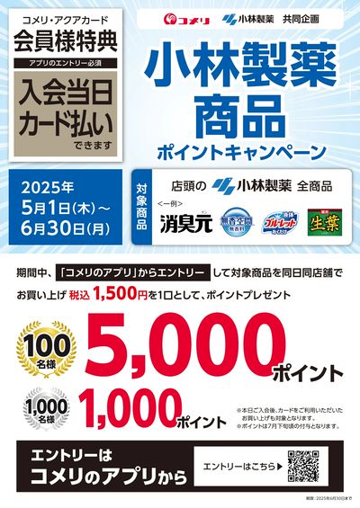 小林製薬商品ポイントキャンペーン