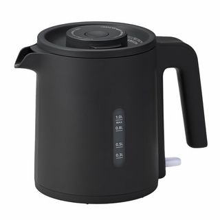 持ちやすく注ぎやすい 転倒湯漏れ防止ケトル ダークグレー