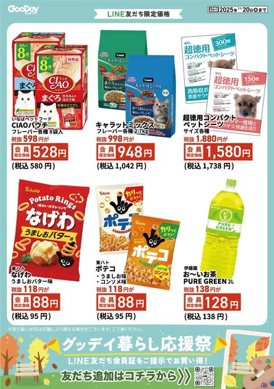 LINE友だち限定 グッデイ暮らし応援祭 裏面