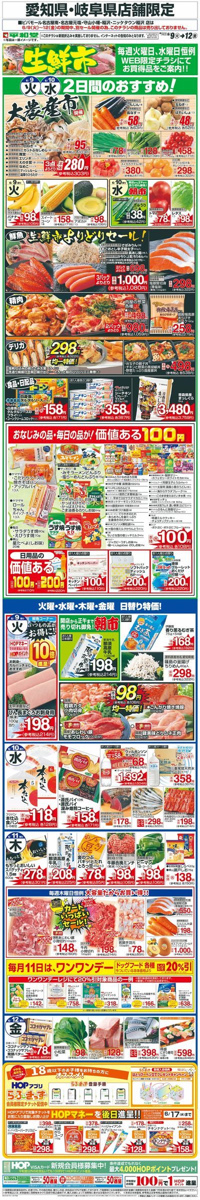 WEB限定 6/9(火)~生鮮市