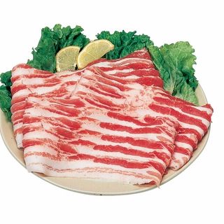 国産 豚バラうす切 100g当り