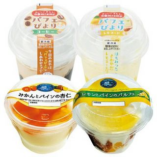 みかんとパインの杏仁/レモンとパインのパルフェ/パフェびより(レモネード/コーヒー)