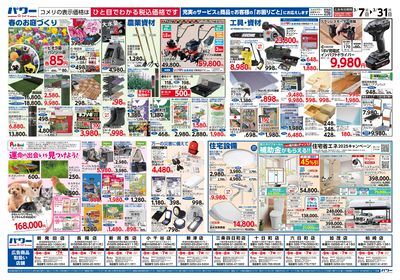 コメリパワー 3/7号 決算市 ウラ