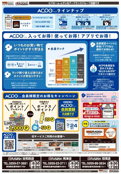 新ポイントサービスACPO(アクポ)当店で先行スタート!