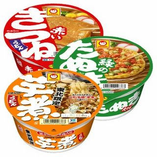 赤いきつねうどん/緑のたぬき天そば/芋煮うどん