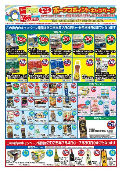 マルトカード ボーナスポイントキャンペーン(裏)