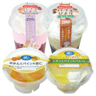 パフェびより(ぶどう&ピーチ/コーヒー)/みかんとパインの杏仁/レモンとパインのパルフェ