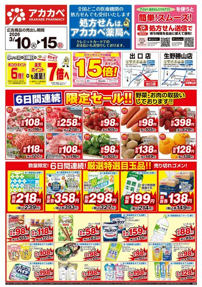 3月の店舗限定チラシ オモテ