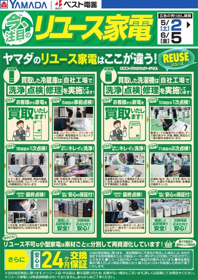 今、注目のリユース家電【洗浄・点検・修理】